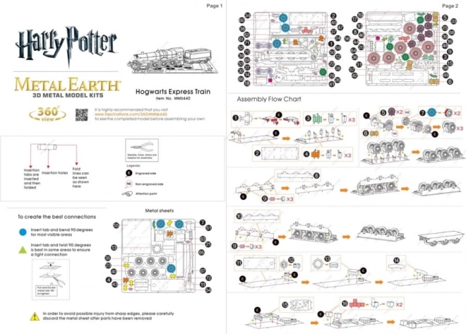 Metal Earth 3D puzzle: Roxfort expressz