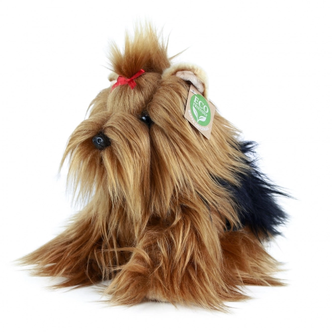 Yorkshire Terrier plüss kutya ülő 23 cm környezetbarát