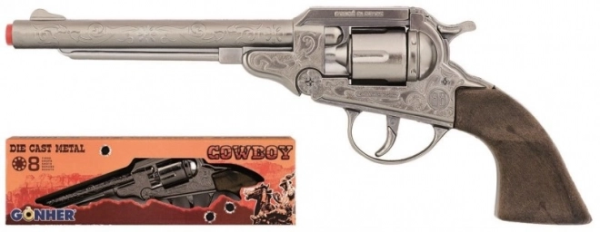 Fém cowboy revolver 8 tölténnyel