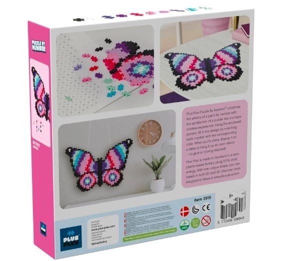 Plus-plus puzzle számok szerint - Pillangó 800 darabos készlet