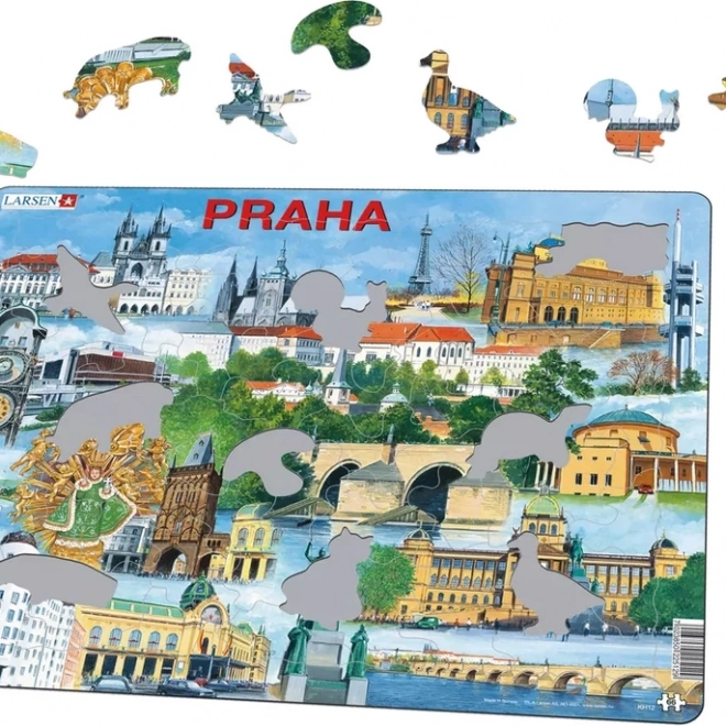 Prága nevezetességei puzzle 66 darabbal