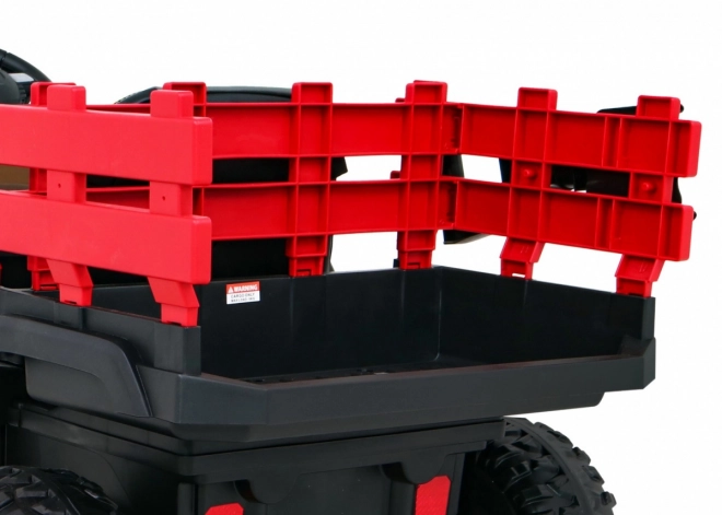 Gyerek gazdasági pick-up piros + távirányító + csomagtér + lapát + EVA + MP3 LED