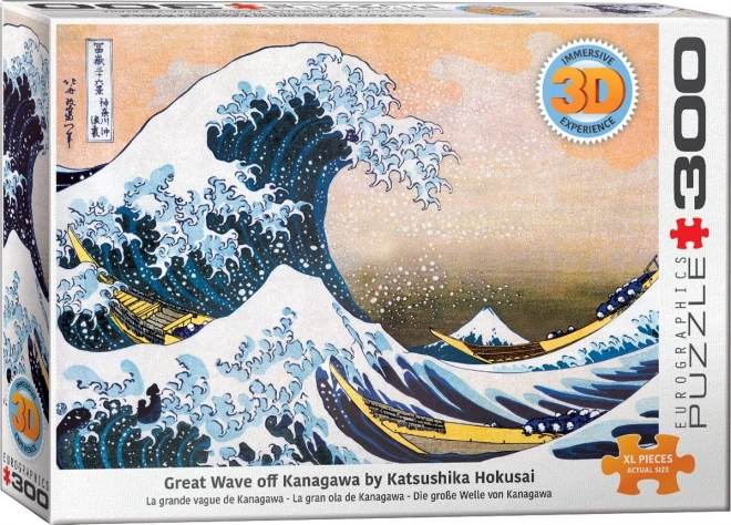 Eurographics puzzle nagy hullám Kanagawa 3D hatás XL 300 darab