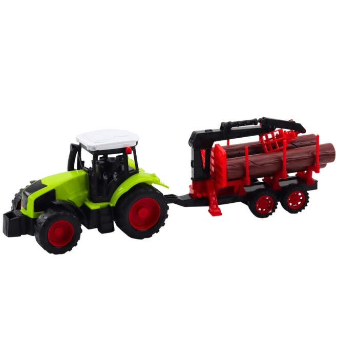 Traktor utánfutóval HDS daruval