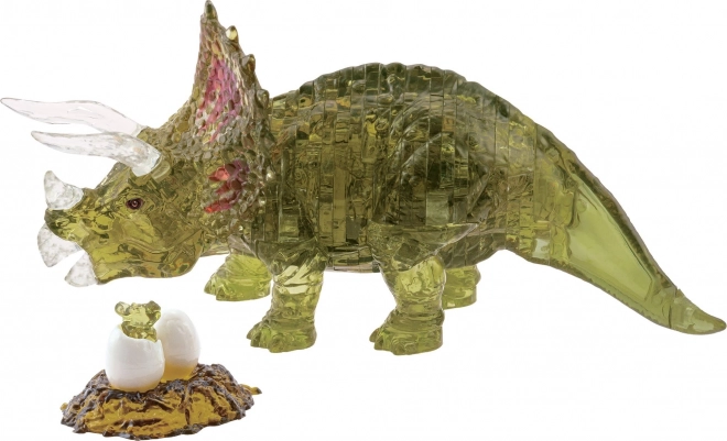 3D kristály kirakó Triceratopsz borjúval