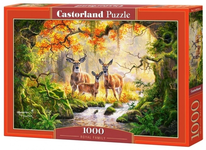 Királyi család 1000 darabos puzzle szarvasok erdő