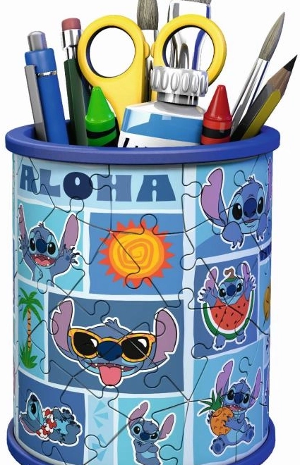 DISNEY Stitch ceruzatartó – műanyag puzzle