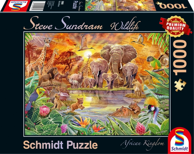 Afrikai királyság vadon puzzle - 1000 darabos