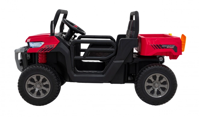 Auto Pick-Up Speed 900 pro gyerekek Piros + 4x4 hajtás + mozgó pumpa + csomagtér + távirányítás + lapát + LED audio