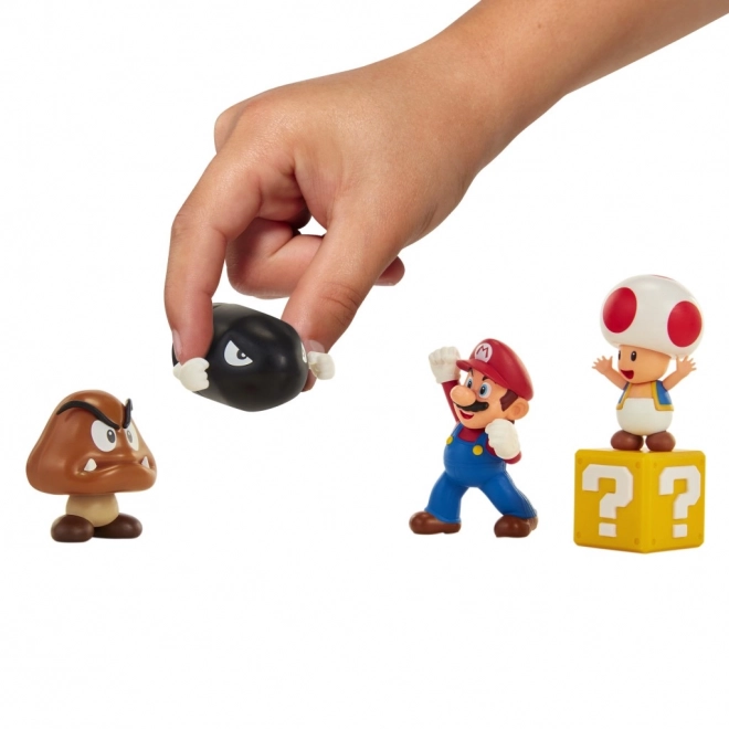 Super Mario figurák szett diorámával