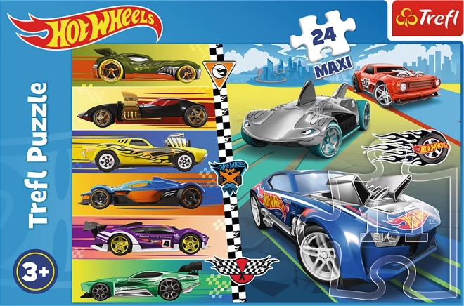 Hot Wheels gyors autós puzzlek 24 MAXI darabbal