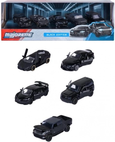 Fém kisautó ajándékszett Black Edition 1:64 (5 db)