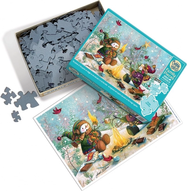 Rodinnai puzzle tábortűz melletti móka 350 darabos