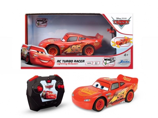 Villám McQueen Turbo versenyautó távirányítóval 17 cm - Verdák 3