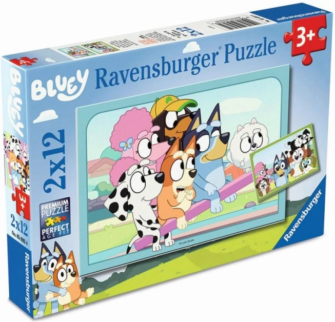 Bluey Ravensburger puzzle a játszótéren