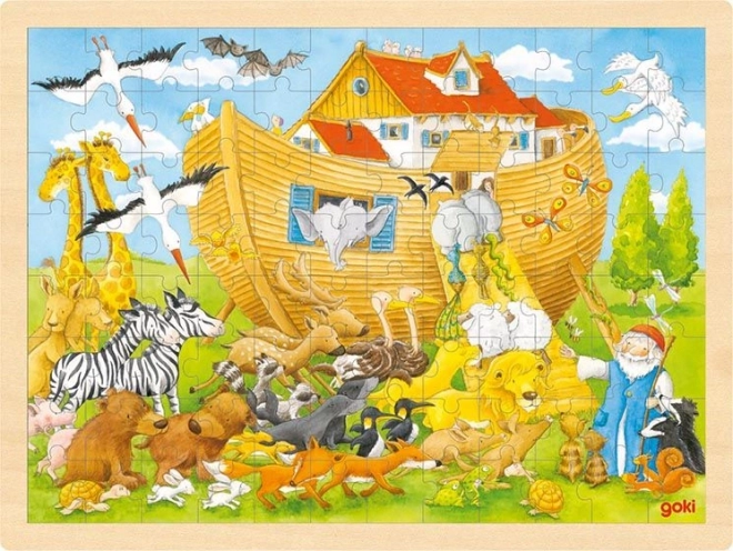 Goki Noé bárkája 96 darabos fa puzzle