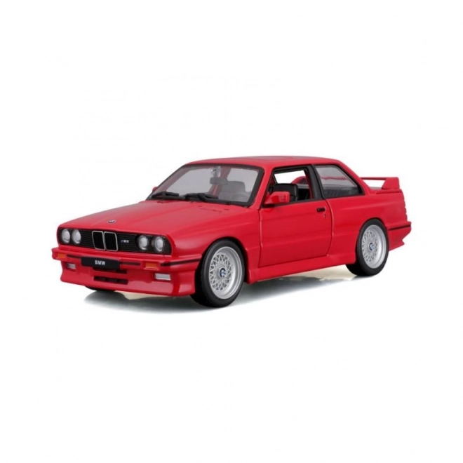 Bburago BMW 3-as sorozat M3 1988 piros modell autó