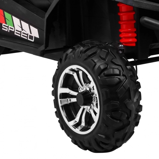 Gyerek elektromos autó 4x4 kárpitozással, MP3 és fényhatásokkal