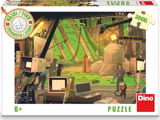 Dino puzzle: találj 10 rejtett tárgyat - film XL 300 darab