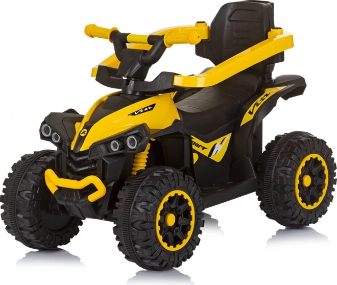 Chipolino ATV sárga lábbal hajtós járgány tetővel és vezetőtartóval