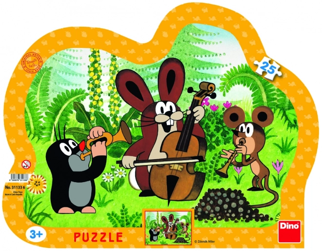 Dino puzzle Kisvakond zenész 25 darabos