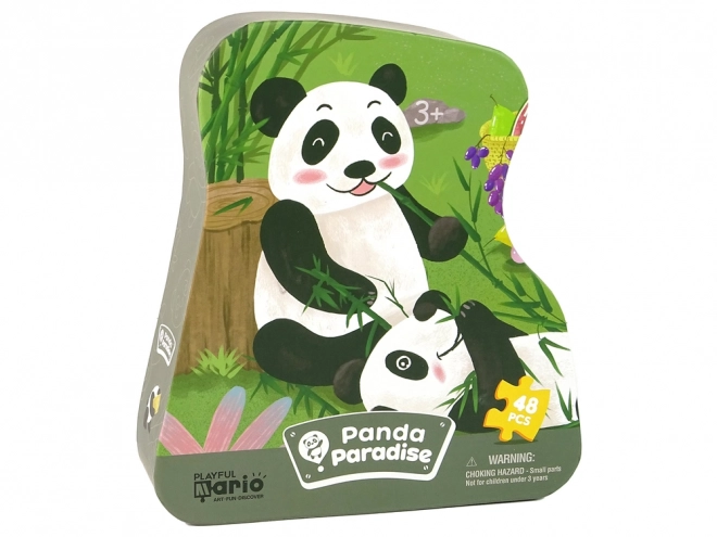 panda bambusz erdő puzzle szett 48 darabos