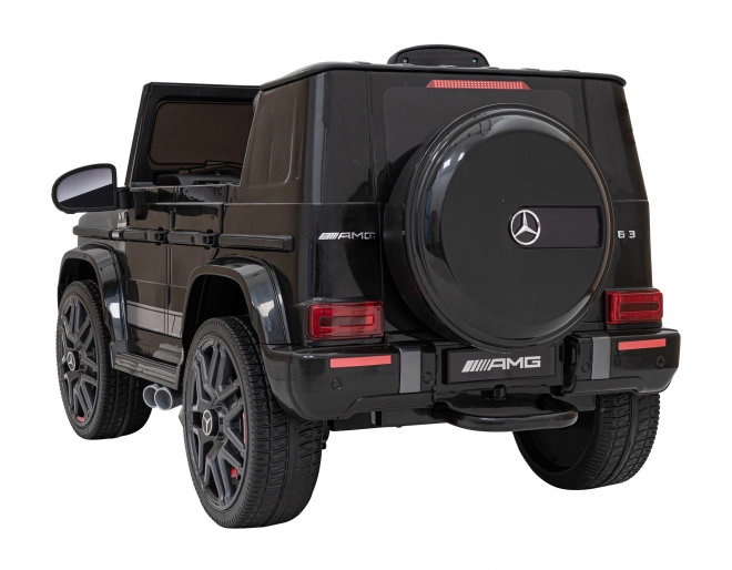 Mercedes AMG G63 gyerekeknek fekete + távirányító + MP3 LED + lassú indítás + EVA + övek
