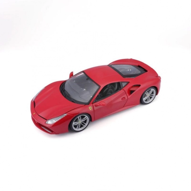 Fém autó modell Ferrari 488 GTB piros