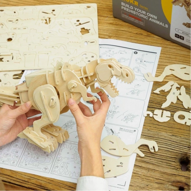 Rokr 3D fa puzzle sétáló T-Rex