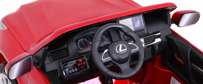 Lexus LX570 lakkozott autó 2 gyermek részére Piros + távirányító + EVA kerekek + MP3 LED rádió