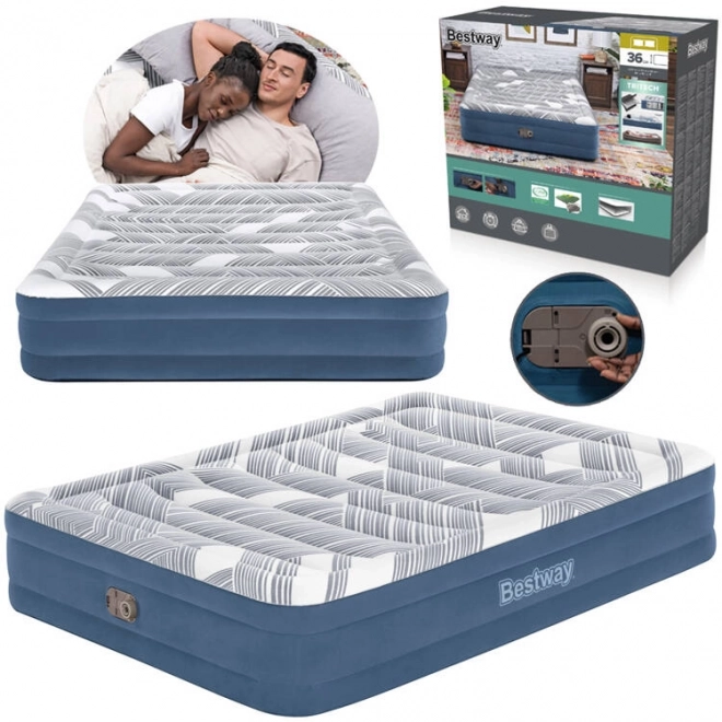 Kényelmes Bestway 2s Queen matrac 203x152x36cm beépített pumpával 6712Y