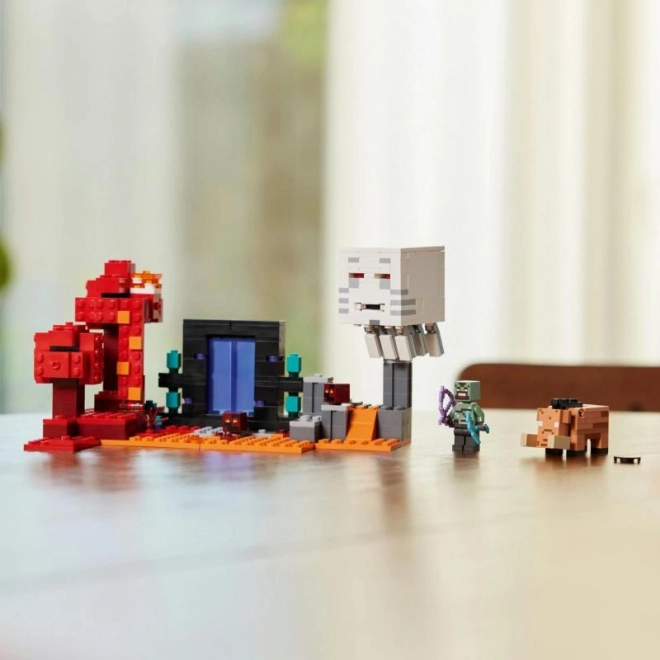 LEGO Minecraft A Nether Portálnál Zasazka