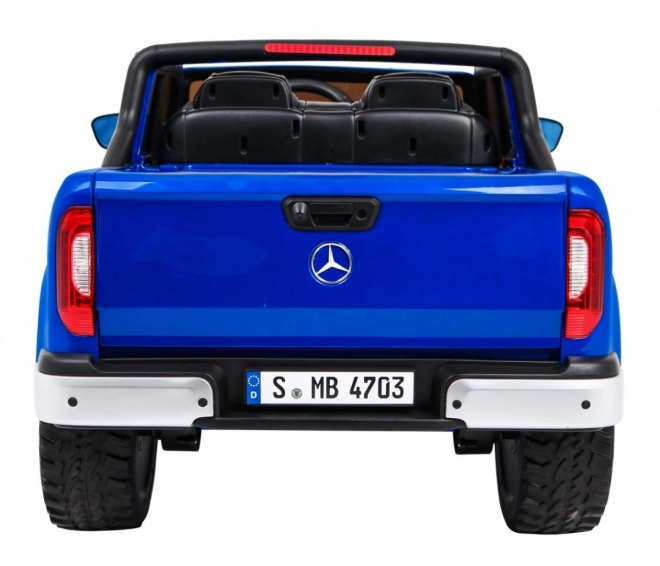 Mercedes Benz X osztály gyerekeknek Kék szín + távirányító + 4x4 + MP4 + csomagtartó + EVA