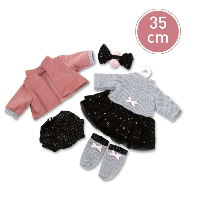 Llorens Sara - élethű baba puha textil testtel - 35 cm