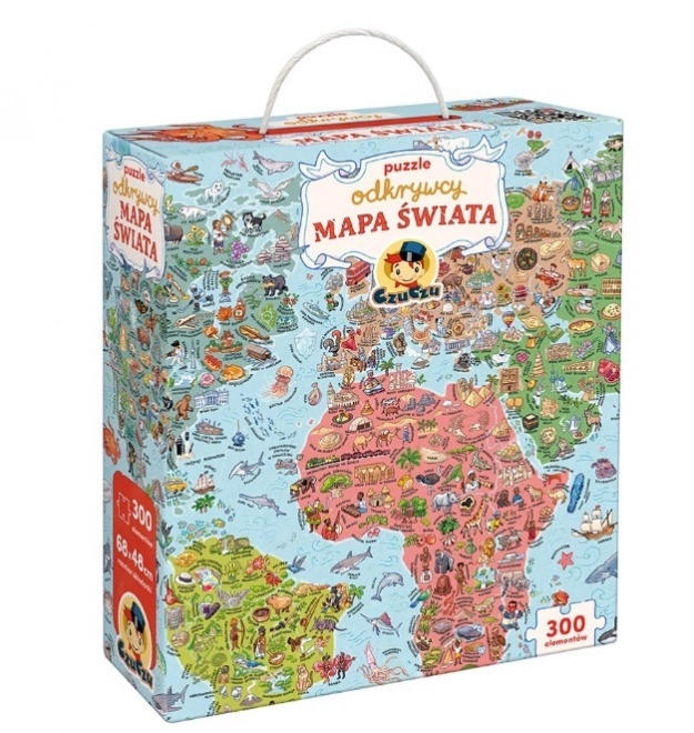 Felfedezők puzzle - Világtérkép