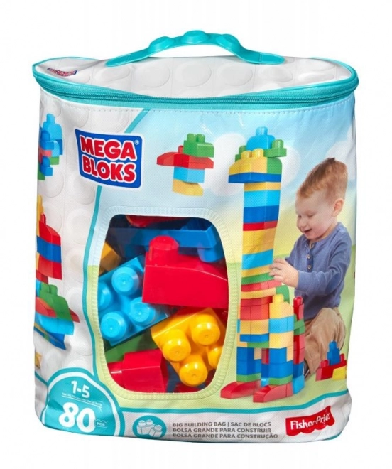 Mega Bloks nagy kockás zsák - kék