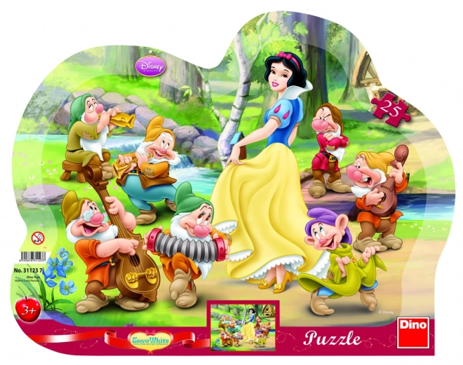 Hófehérke 25 darabos puzzle kerettel