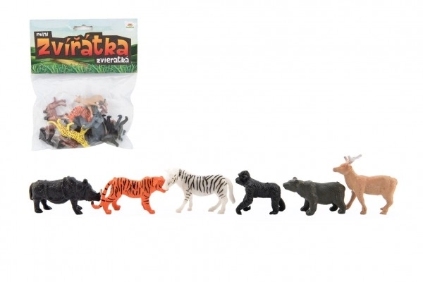 Mini Safari Állatkert figurák 5-6 cm 12 darabos készlet