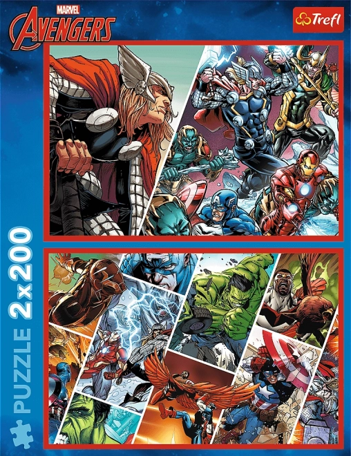 Avengers világ védelmezői 2x200 darabos puzzle