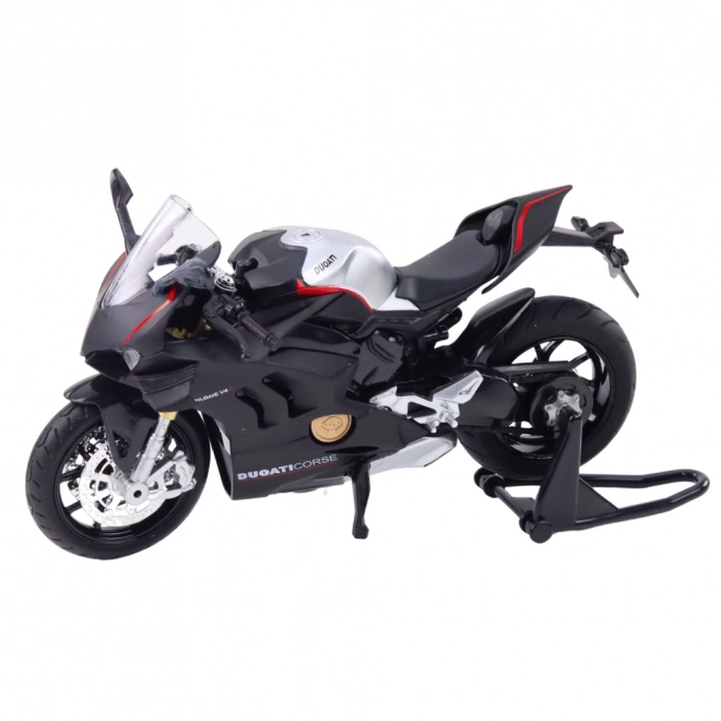 Fekete V4 Fém sportmotorkerékpár