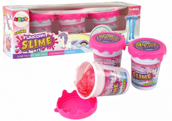Csillogó unikornis slime készlet gyerekeknek