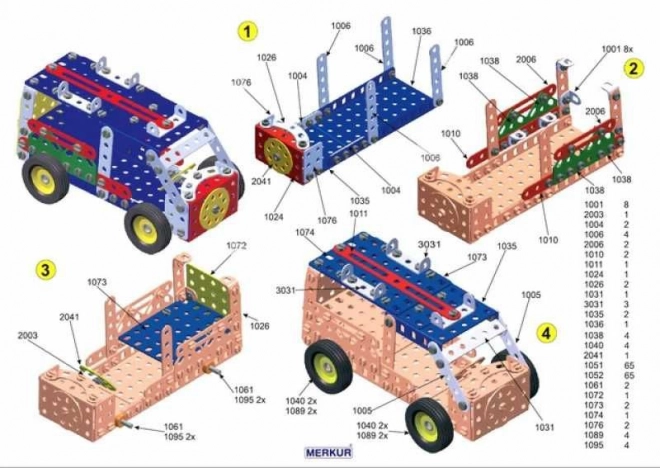 Merkur építőjáték 30 modellel