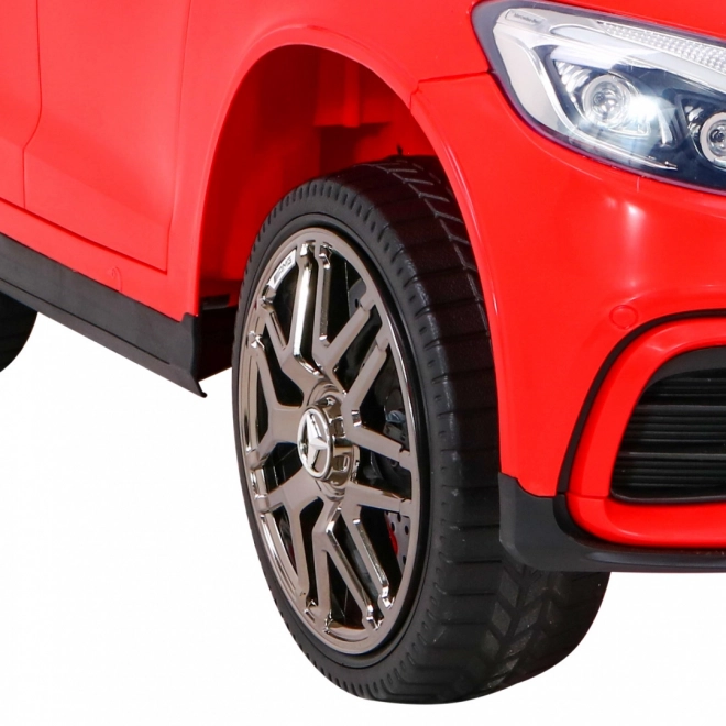 Mercedes Benz GLC63S gyerekeknek Piros + távvezérlés + 4x4 meghajtás + MP3 LED + EVA + lassú indítás