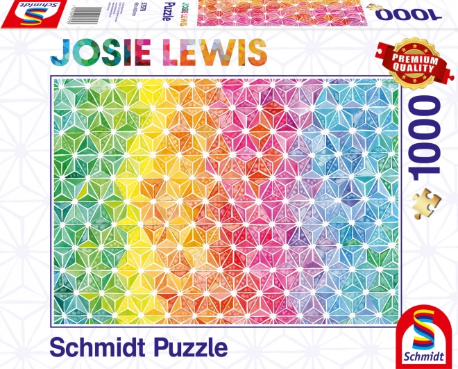 Színes háromszögek puzzle 1000 darabos