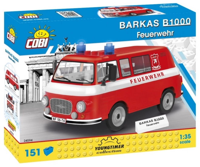 Cobi Barkas B1000 tűzoltó autó építőszett