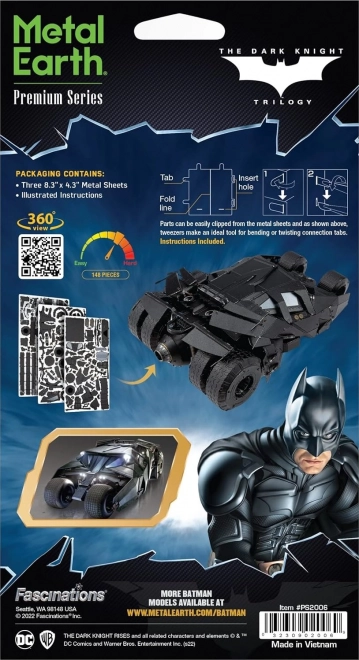 Metal Earth 3D puzzle prémium sorozat: Batman Tumbler