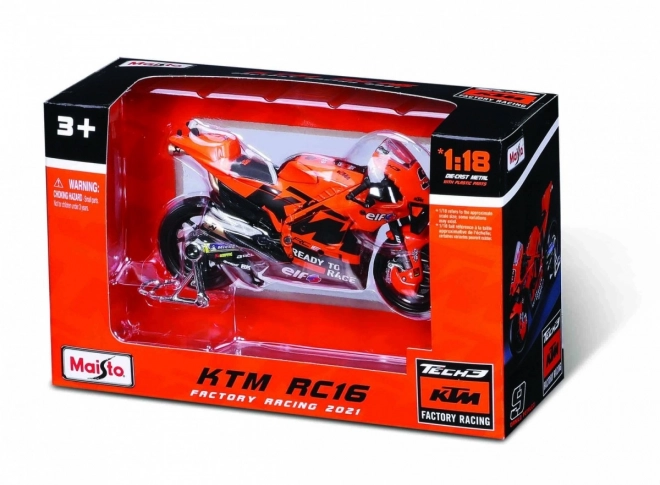 Tech3 KTM Factory Racing 2021 fém motorkerékpár modell 1/18