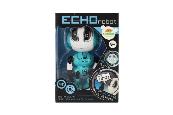 Robot ECHO mondatismétlő kék színű, 12cm