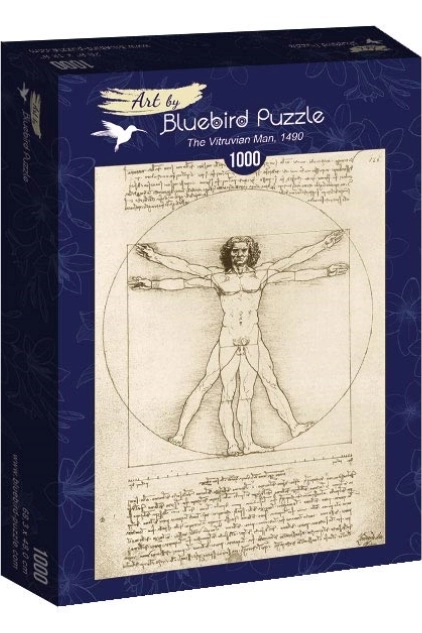 Kék madár Vitruvius Ember Puzzle 1000 darabos