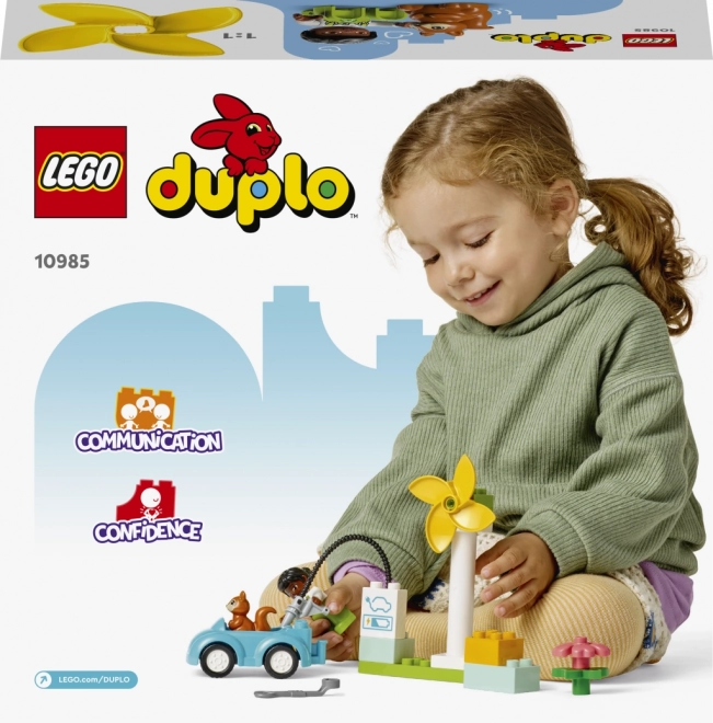 Duplo szélerőmű és elektromos autó